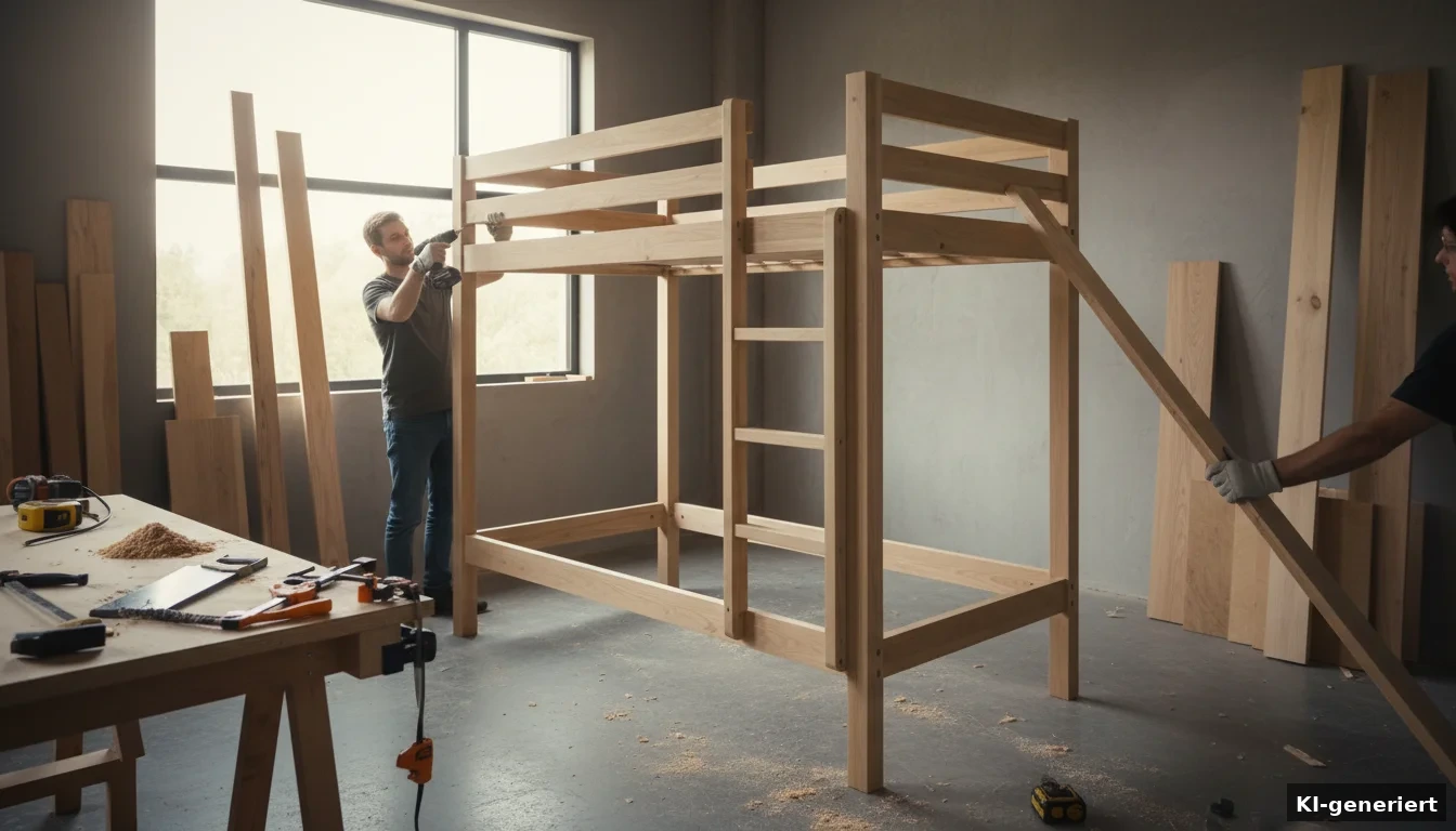 Hochbett selber bauen: Maße, Material & Anleitung